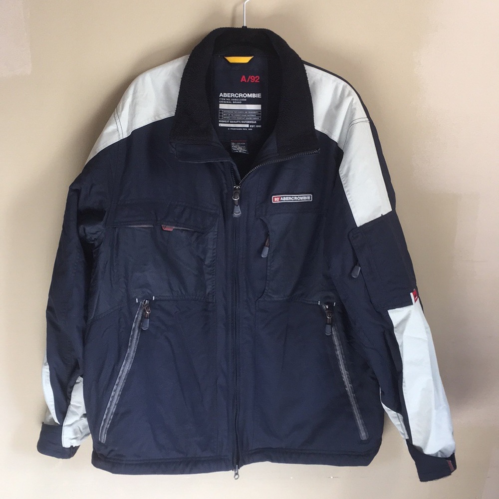 Men’s Abercrombie 92 Two-Tone Navy & Beige Jacket
